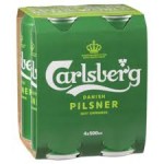 Carlsberg Pilsner Green Cans 500ml (case 24)