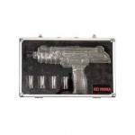 UZI Vodka Metal Case And 4 Shot Glasses 1l 